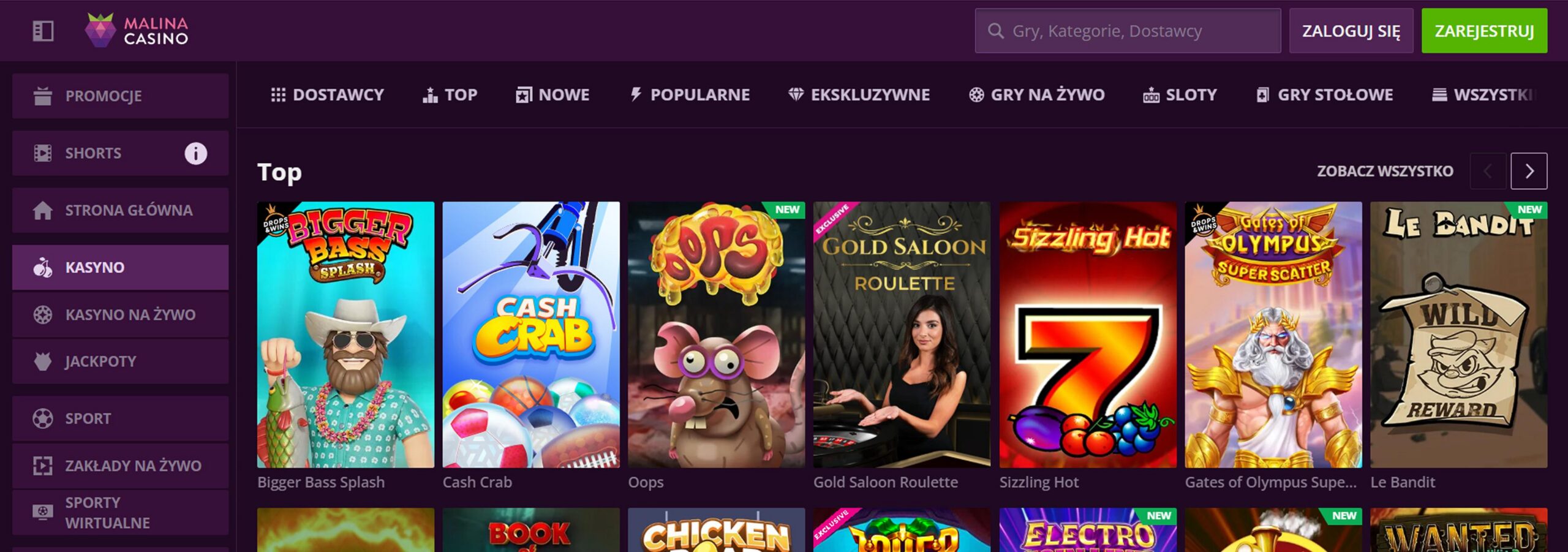 Malina Casino Automaty Online